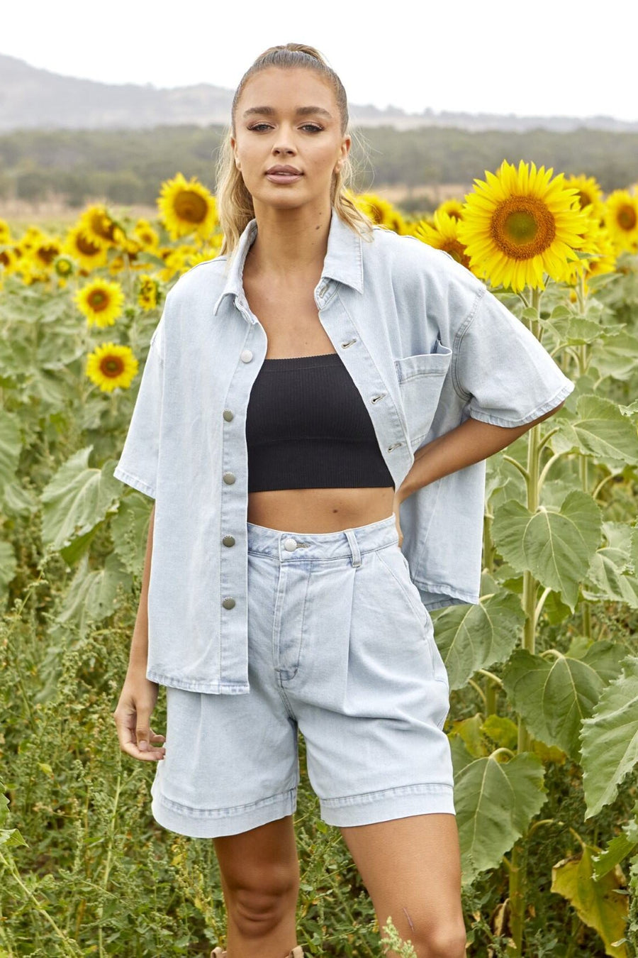 Sass Katrina Boyfriend Shirt Snow Wash