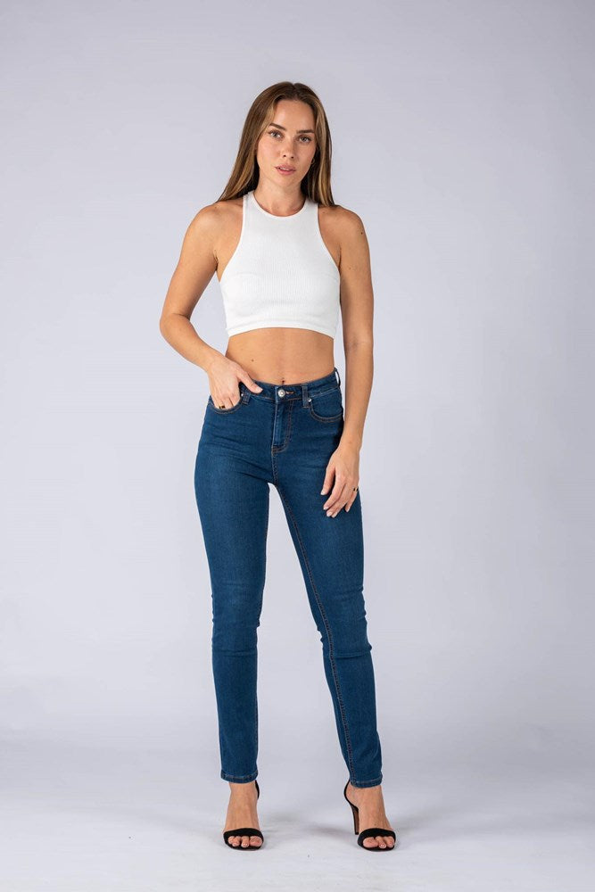 Wakee Reilly Skinny Leg Jean Indigo