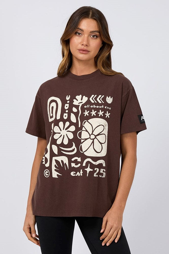 All About Eve Elements Oversized Tee Brown