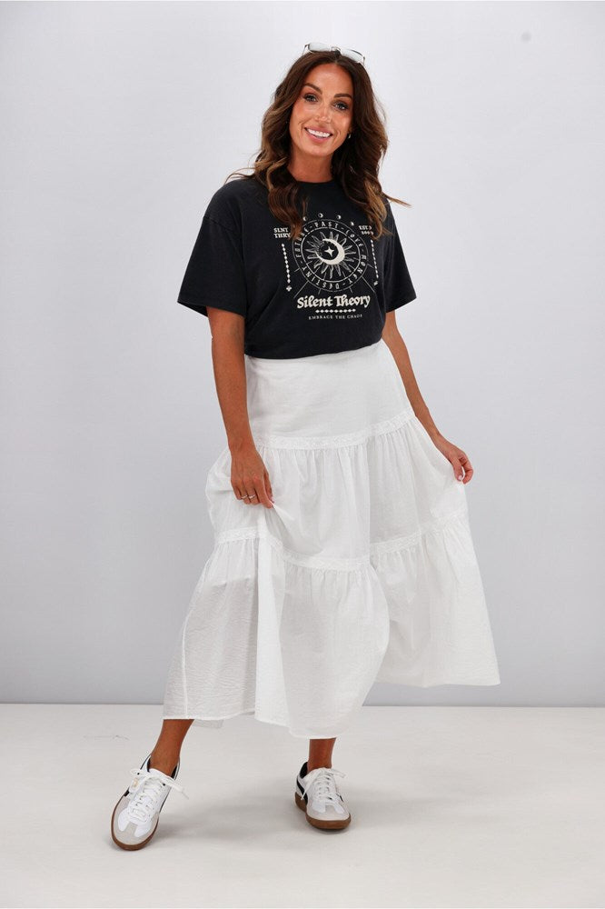 Sunday Boho Ebony Skirt White