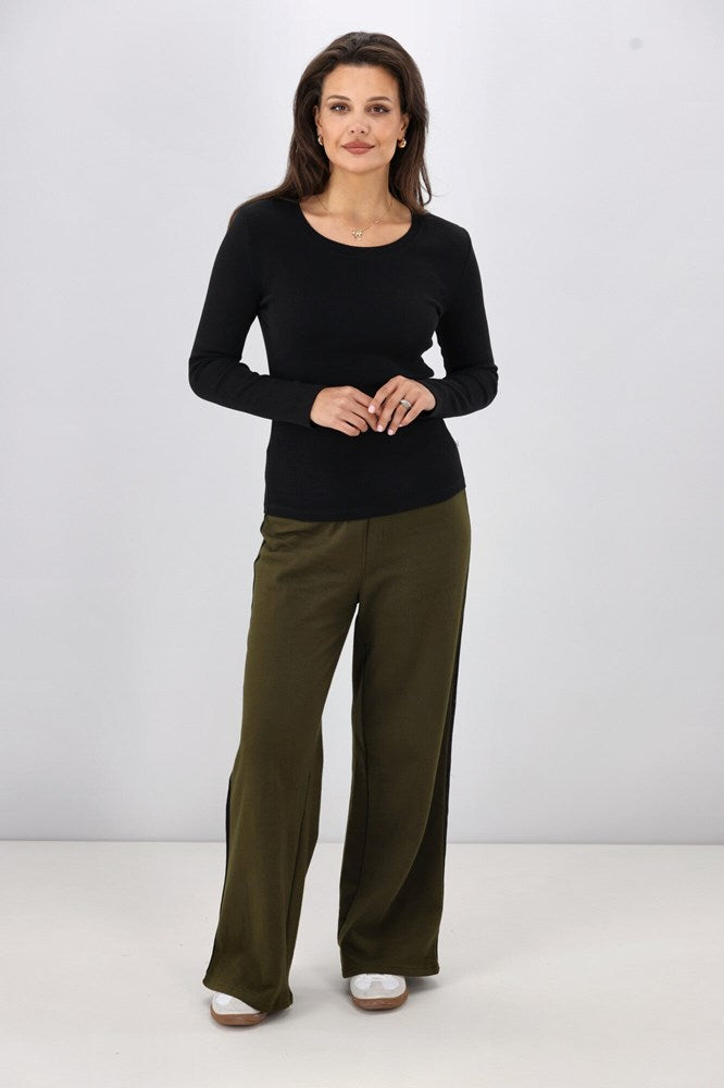 Shine On Essentials Rib Long Sleeve Black