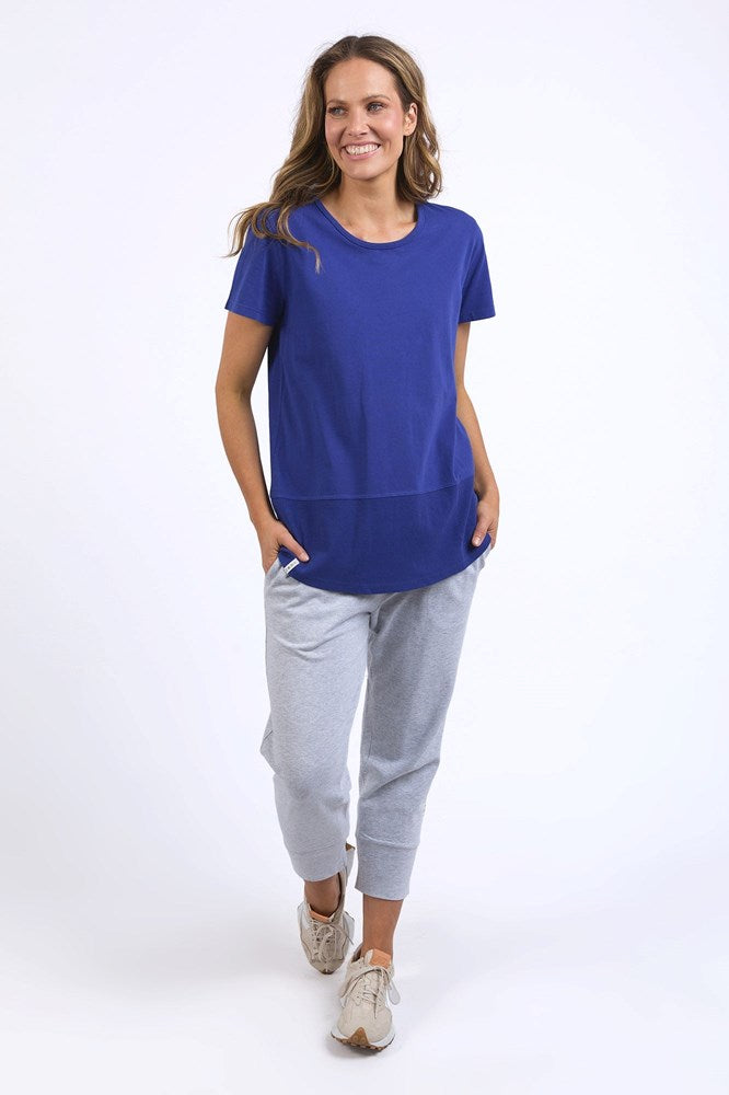 Elm Rib S/S Tee Deep Blue