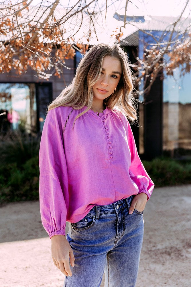 Foxwood Sardinia Blouse Fuchsia