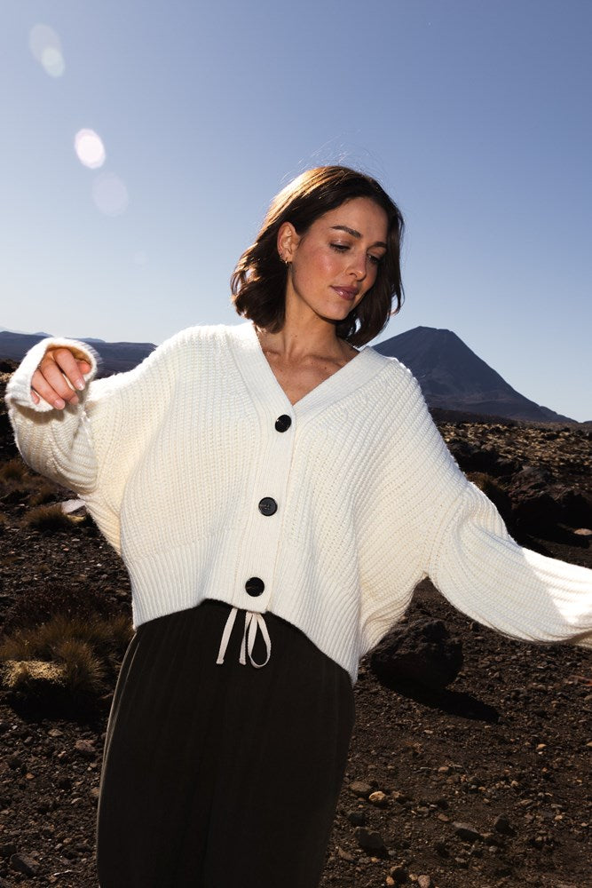 RPM Chunky Cardigan Cream