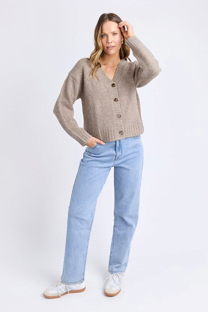 Foxwood Jensen Button Cardi Mushroom