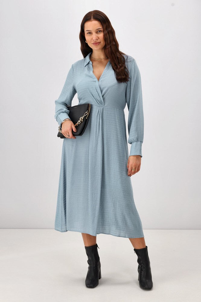 Gloss The Label Timi Cross Over Dress Blue