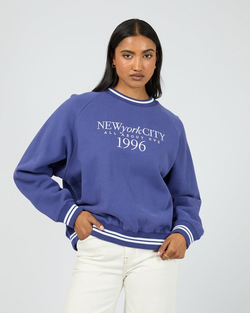 All About Eve NYC 96 Raglan Box Crew Nautical