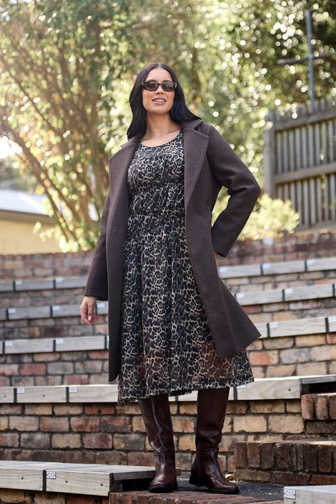 Shine On Label Caspian Winter Coat Cocoa