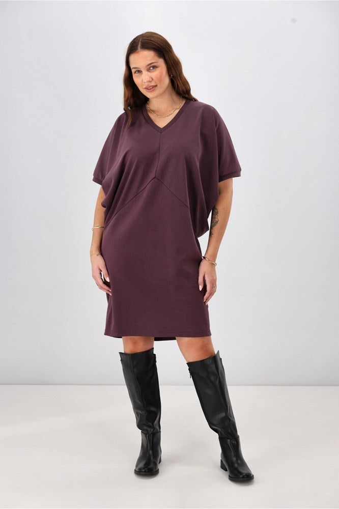 Shine On Label Analaya Angled Panel Knit Tunic Dress Coco