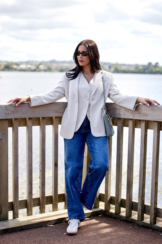 Gloss The Label Nerio Blazer with Tie Bone