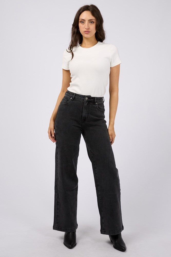 All About Eve Jacqui Wide Leg Washed Black