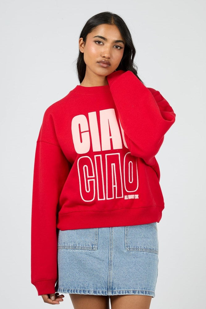 All About Eve Ciao Ciao Boxed Crew Red