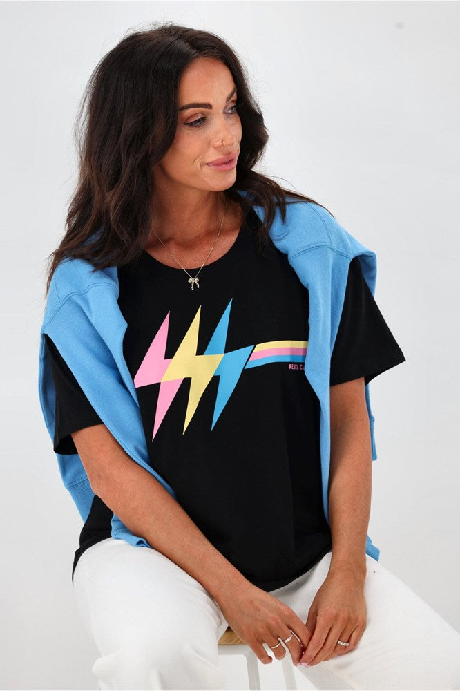 Rebel Club High Voltage Tee Black