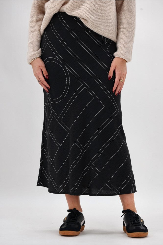Shine On Label Jodeci Skirt Black Print