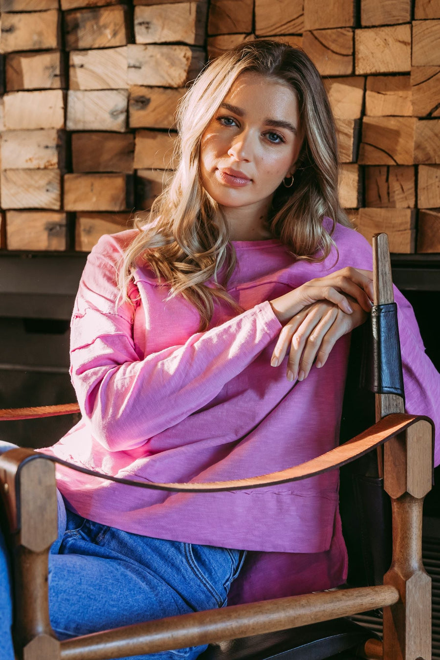 Foxwood Jayne Throw On Top Fuchsia