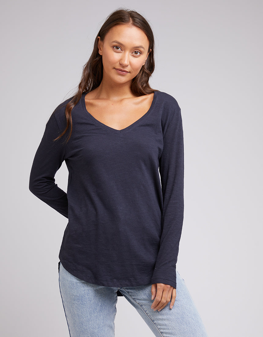 Silent Theory Marvelous L/S Tee Navy