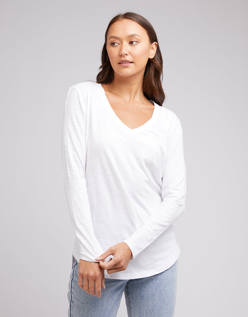 Silent Theory Marvelous L/S Tee White