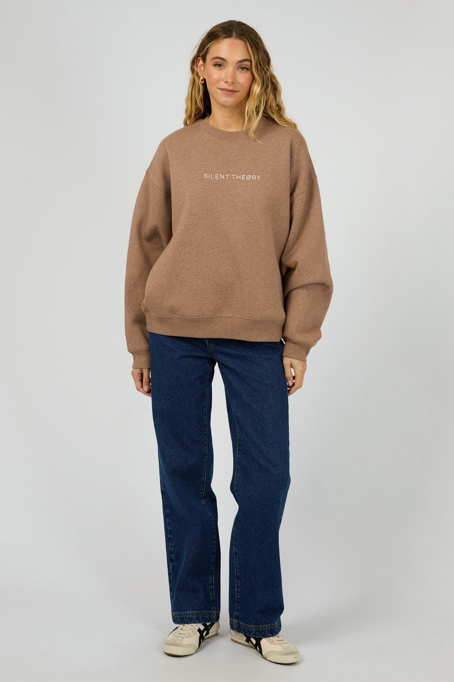 Silent Theory Logo Crew Brown