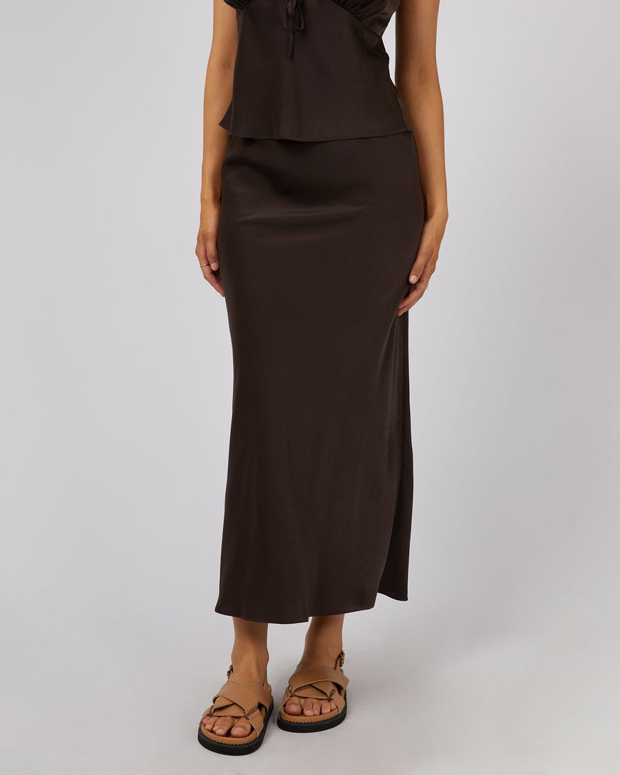 All About Eve Aire Maxi Skirt Brown