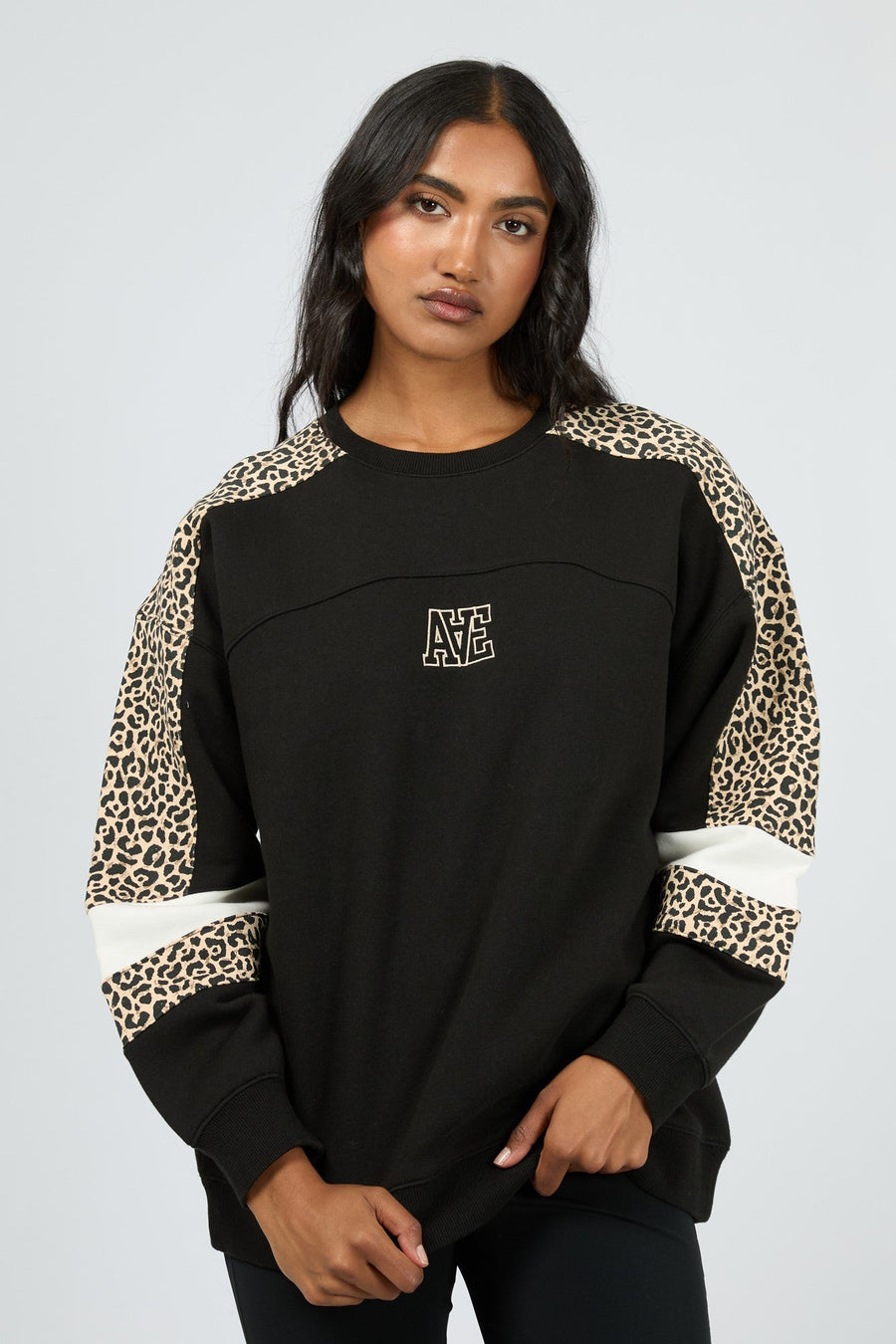 All About Eve Savannah Oversized Crew Black