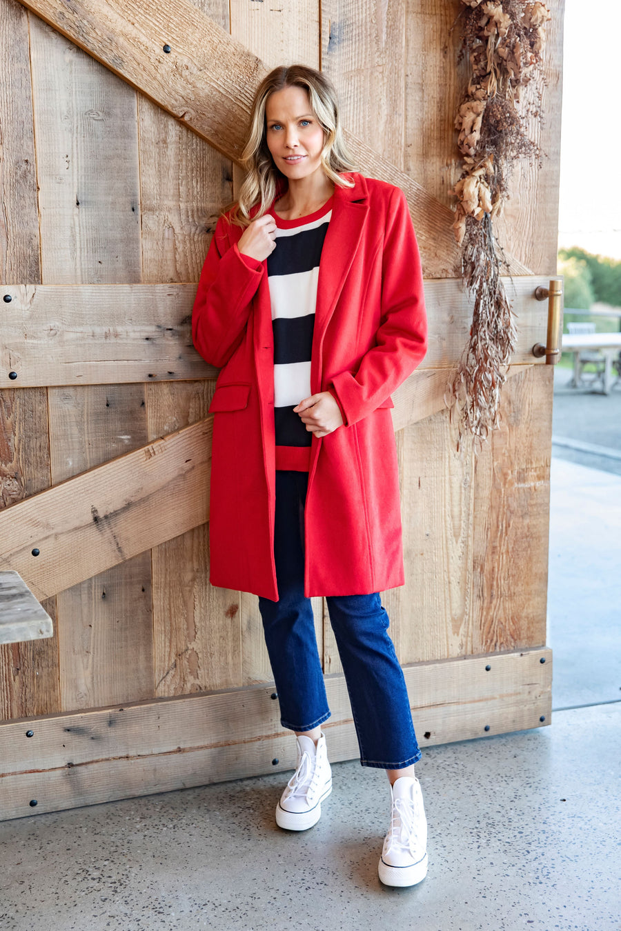 Elm Tasmin Coat Poppy