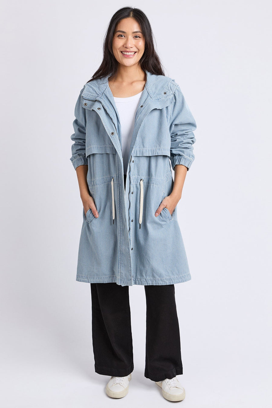 Elm Bennet Denim Parker Blue White Stripe