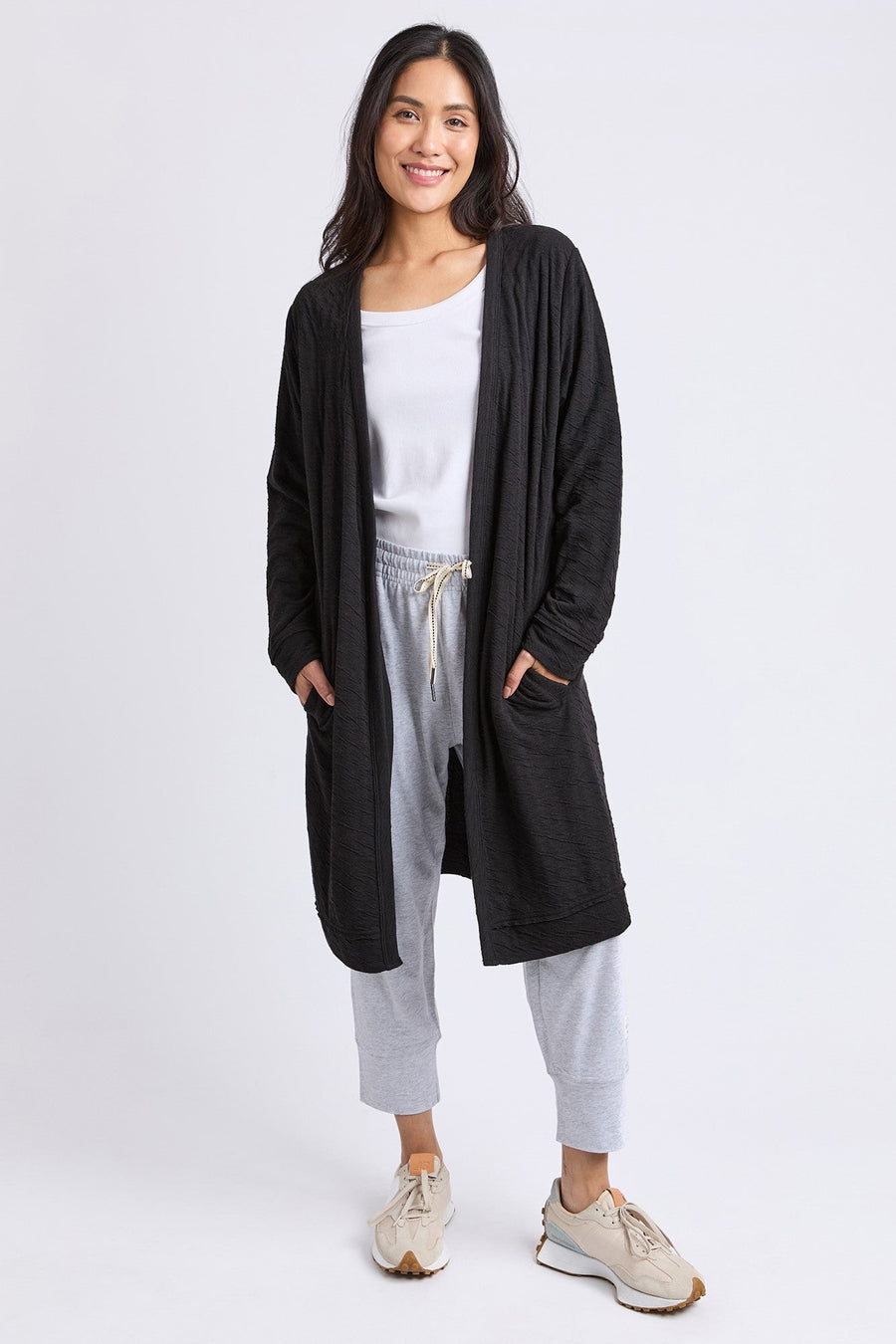 Elm Haven Jersey Cardi Black