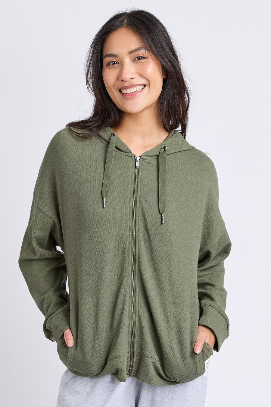 Elm Beachy L/S Zip Hoodie Four Leaf Clover