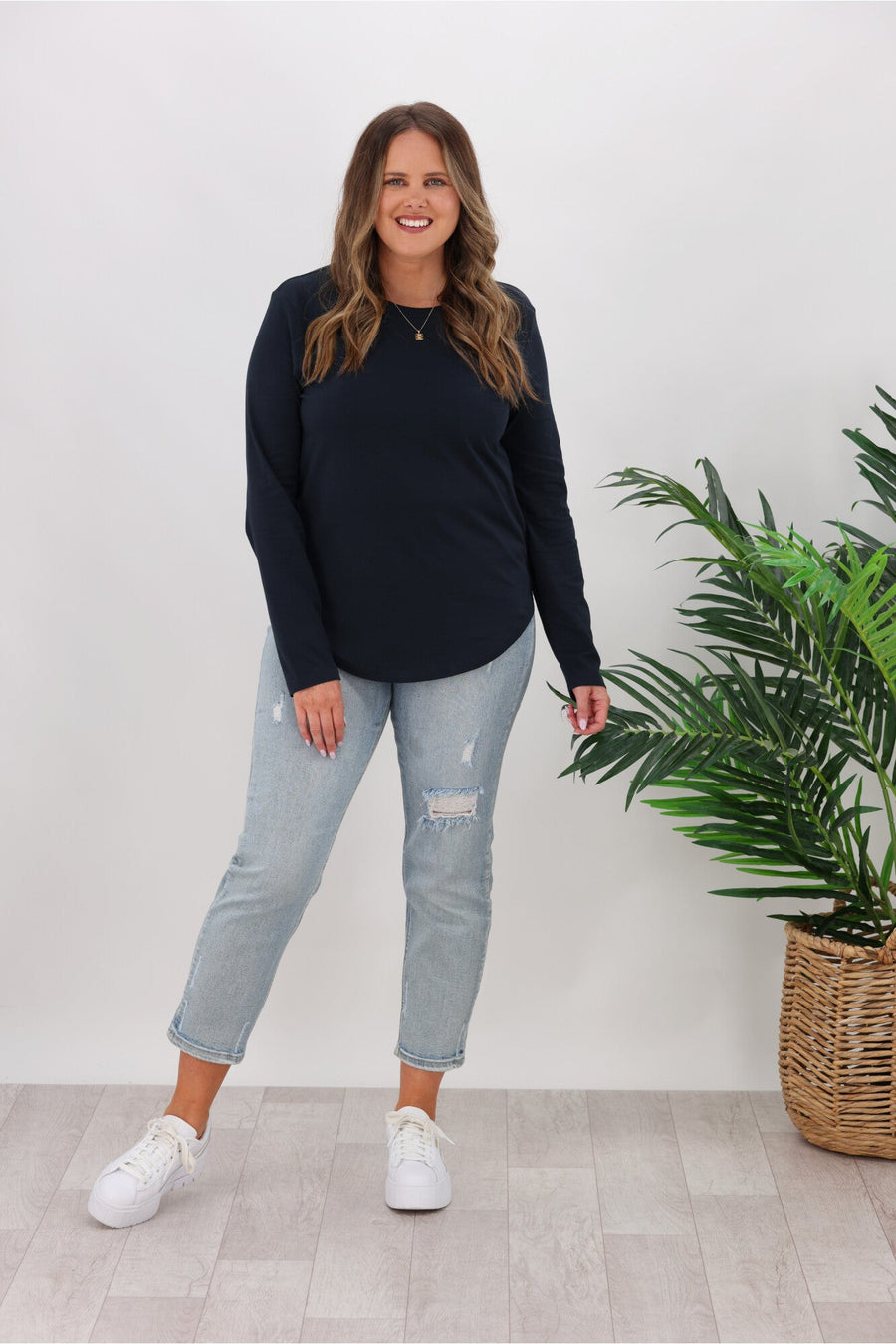 AS Colour Curve Long Sleeve Tee Navy