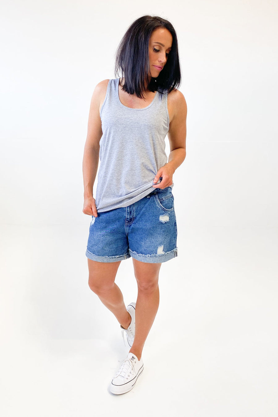 AS Colour Tulip Singlet Grey