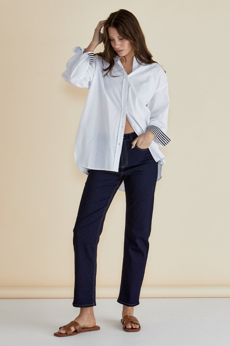Betty Basics Claire Classic Shirt White
