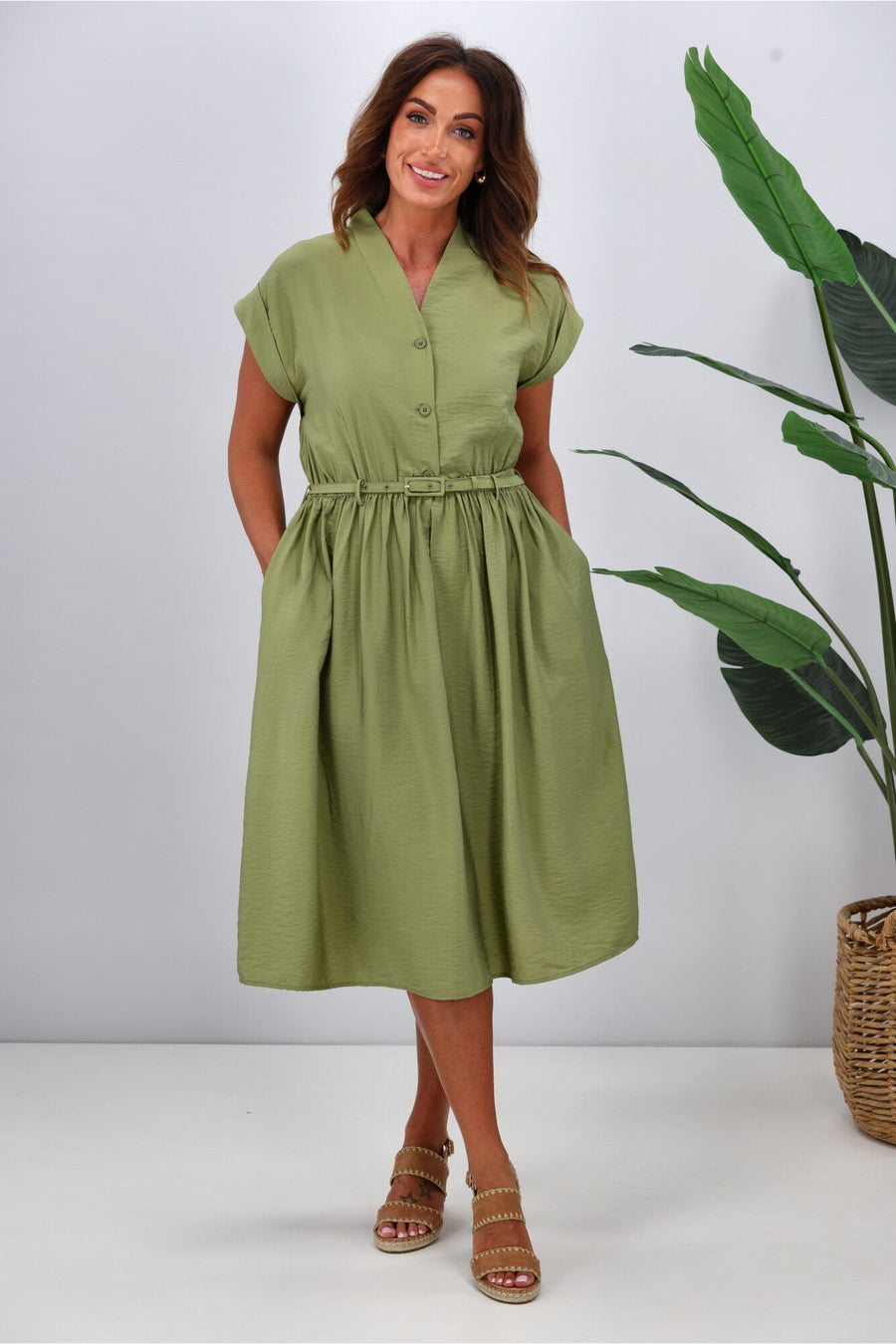 Betty Basics Elianna Dress Pistachio