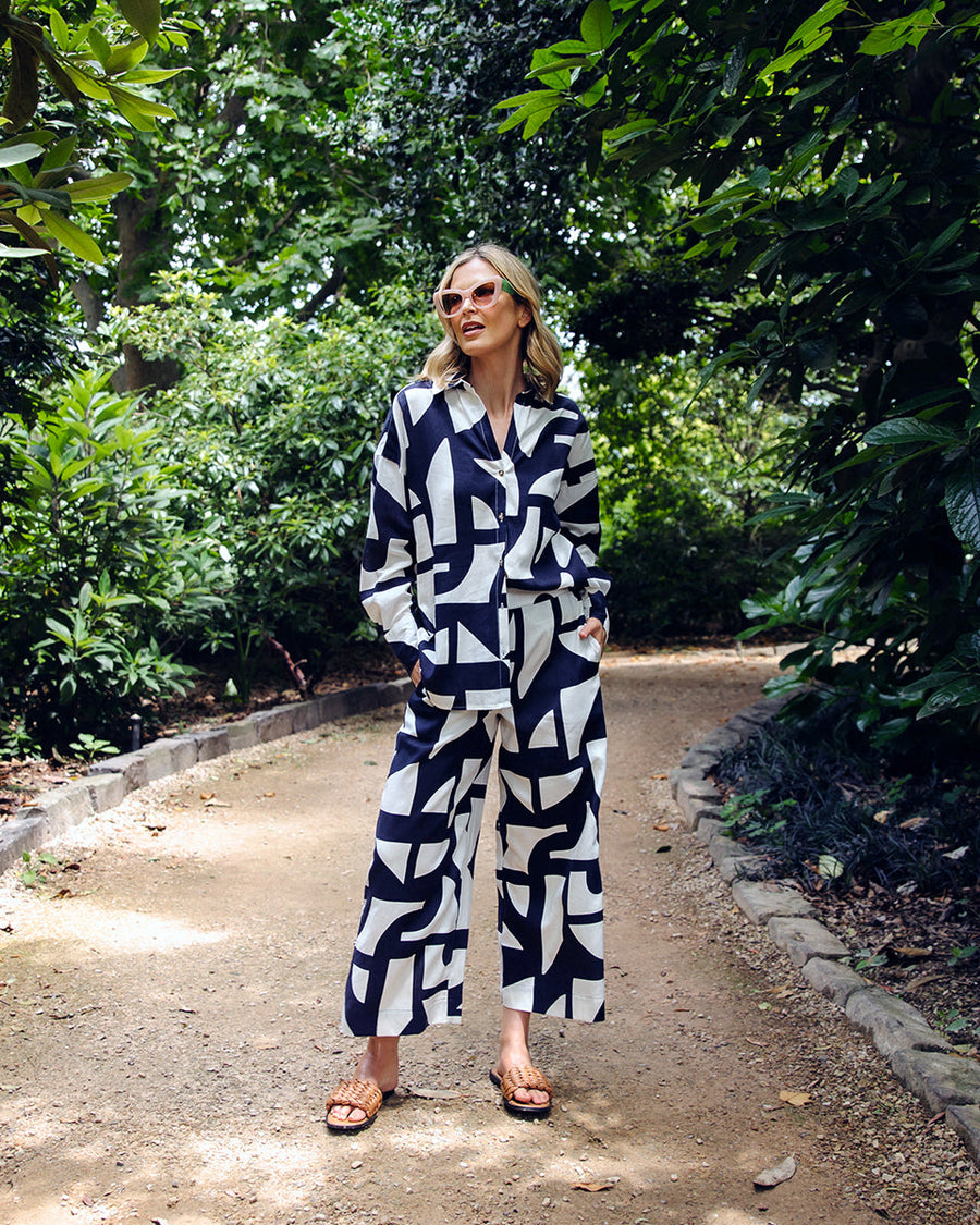 Elm Dali Abstract Pant Midnight Abstract Print