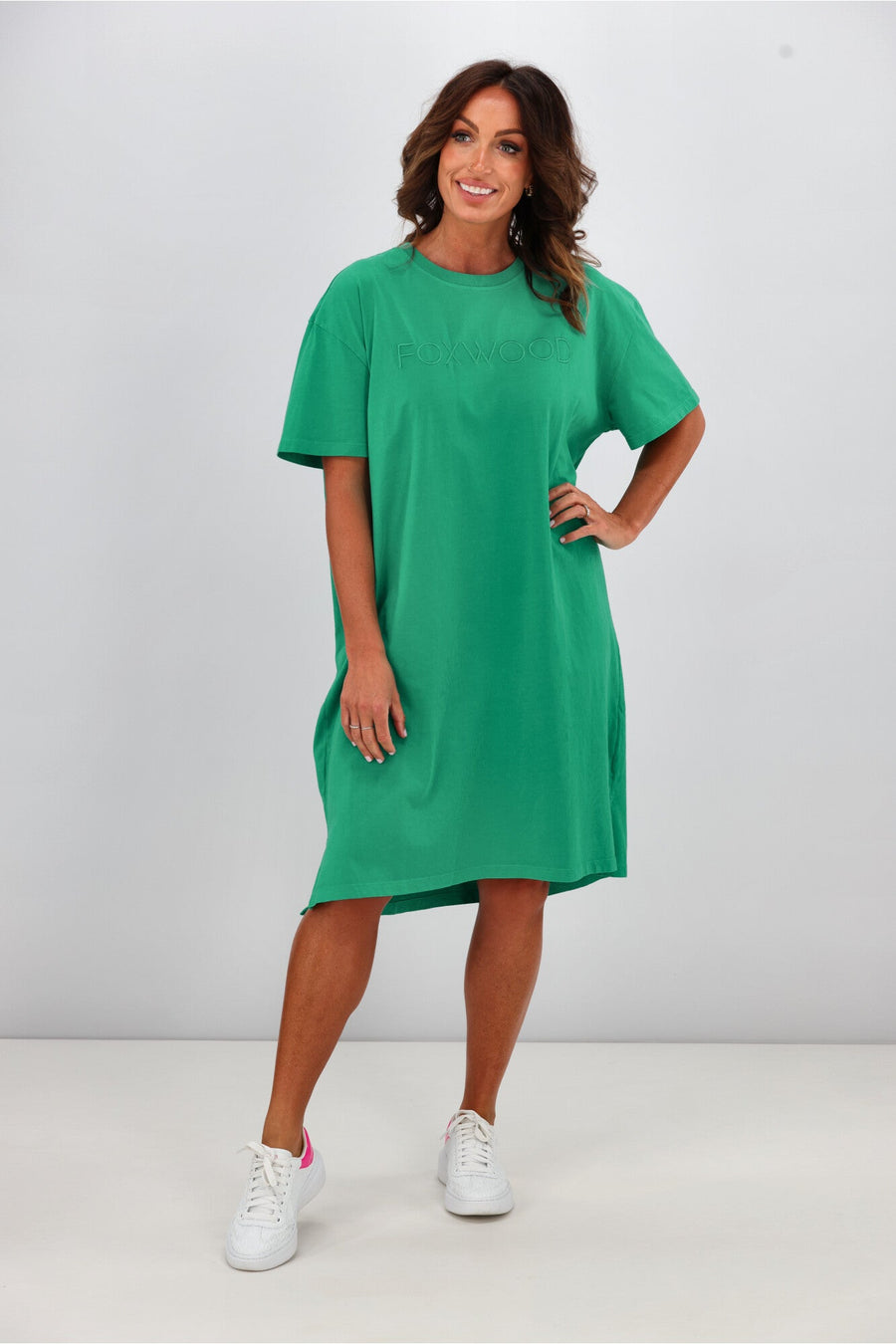 Foxwood Simplified Tee Dress Bright Green