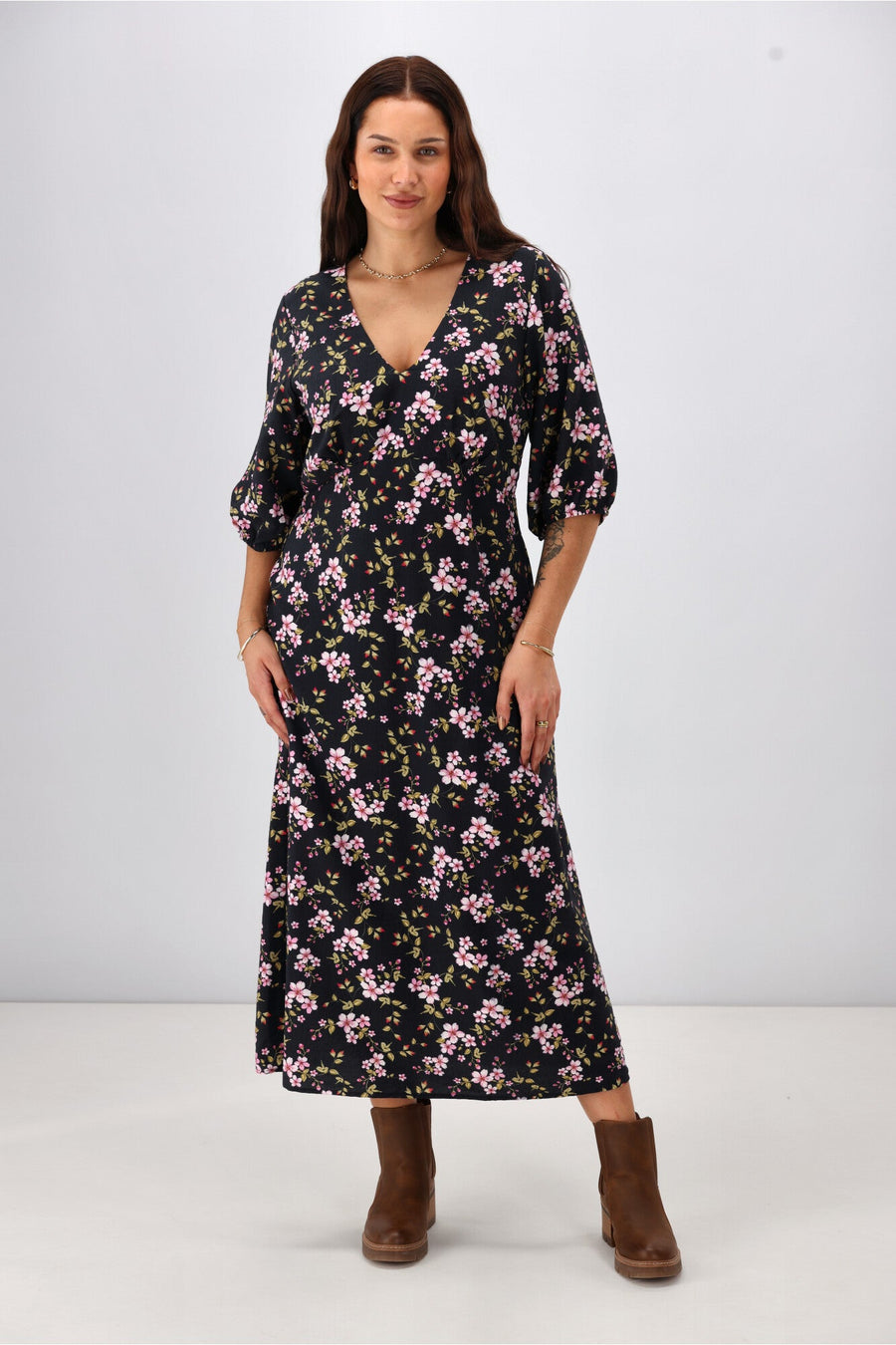 Gloss The Label Elisa Midi Dress Enchanted Floral