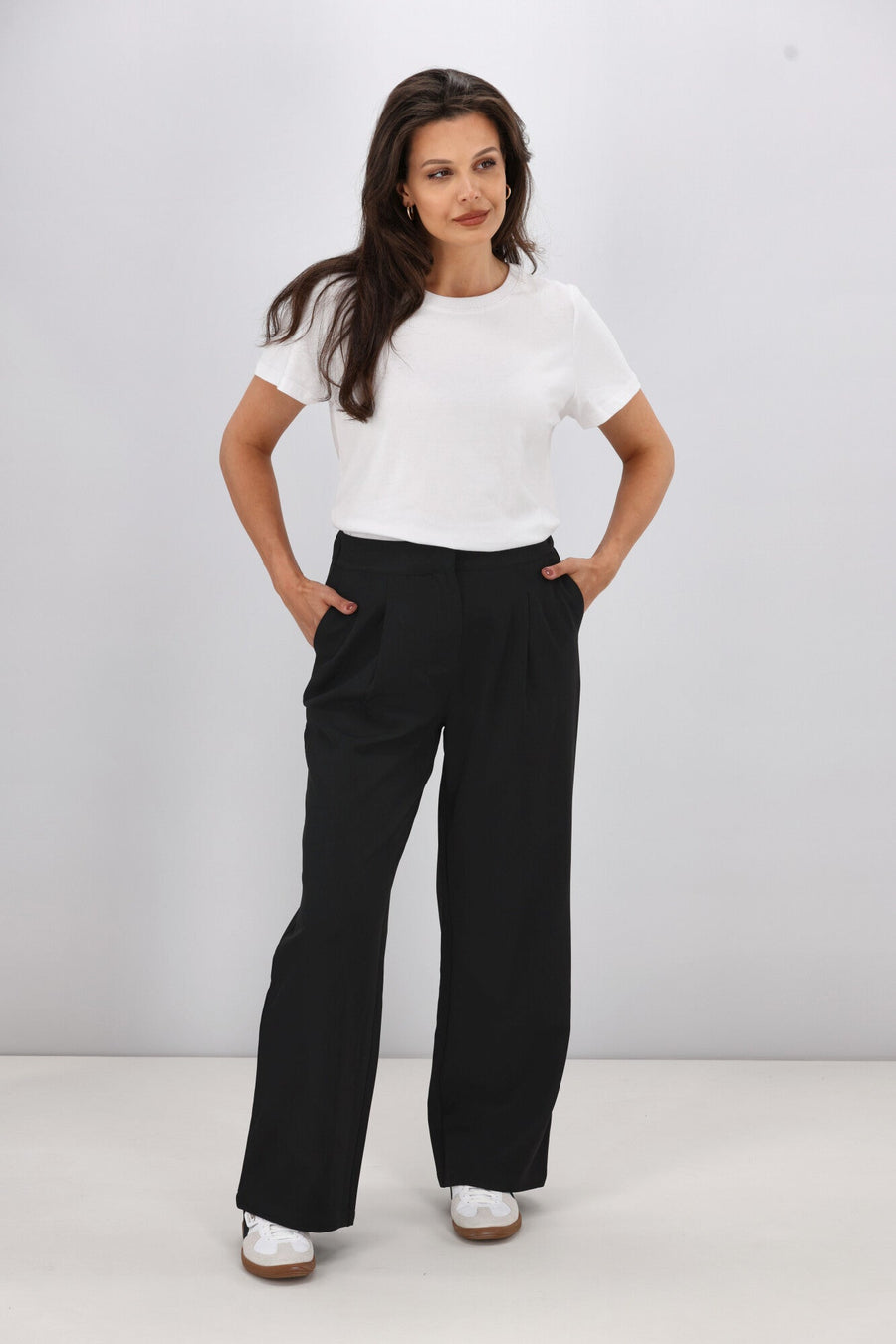Gloss The Label Lucia Wide Leg Pant Black