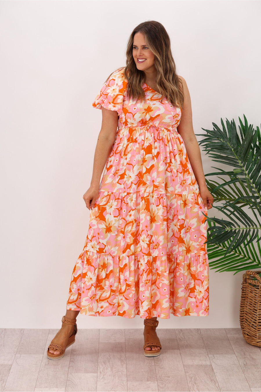 Jar Of Hearts Carita One Shoulder Dress Blush