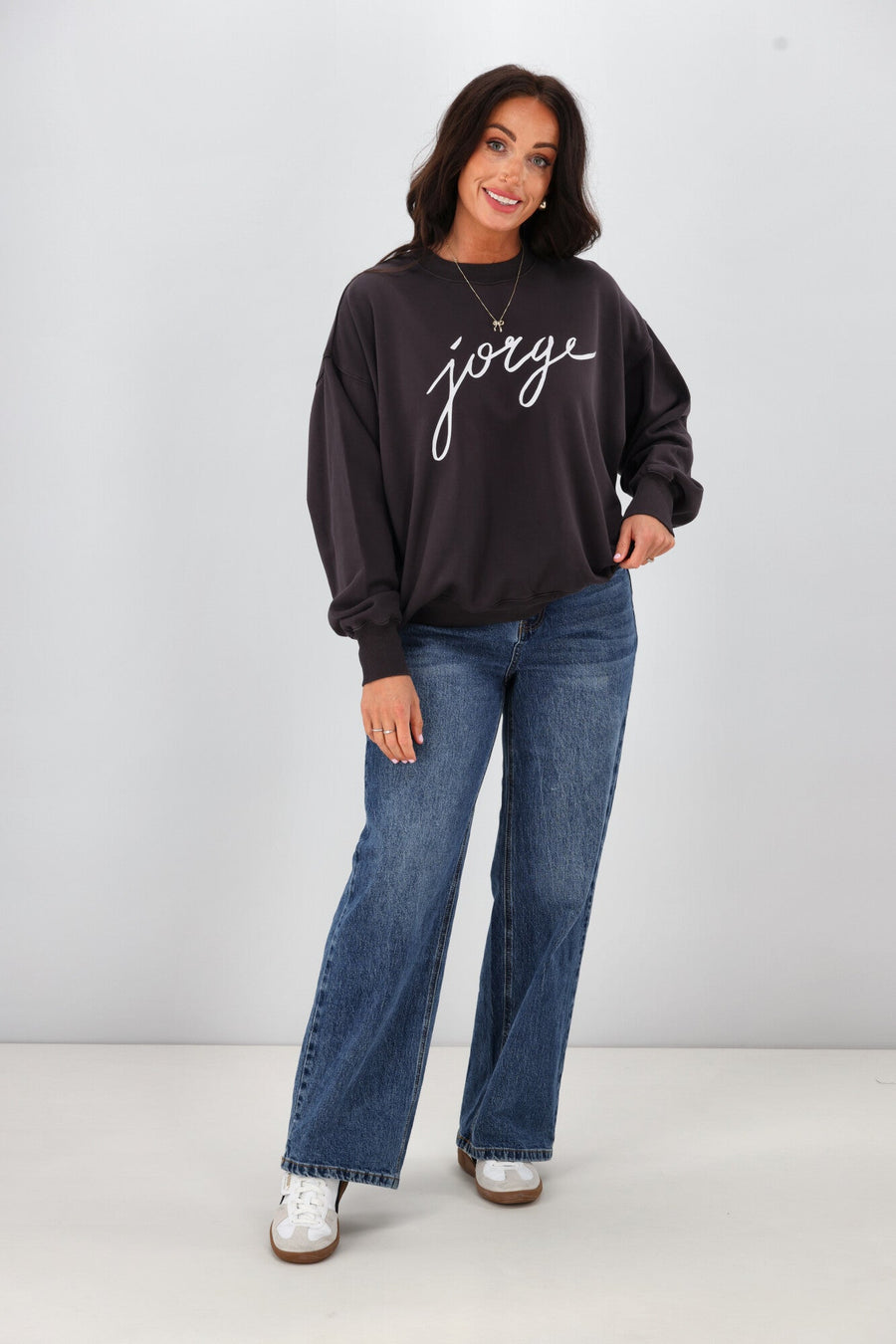 Jorge Script Crew Washed Black