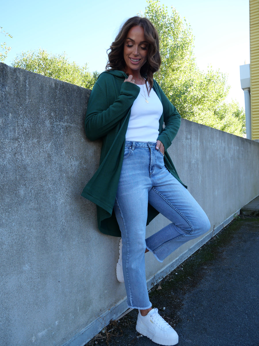 Shine On Label Big Dreams Merino Cardigan Forest