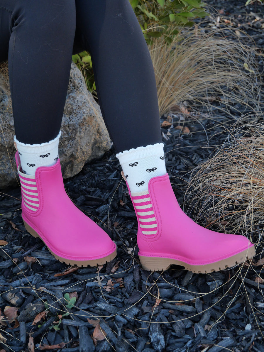Diana Ferrari Laurina Gumboot Fuchsia Stripe