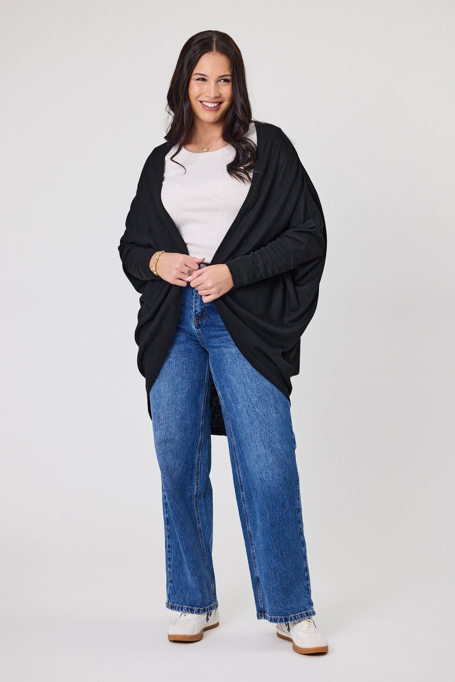 Alpine By Shine On Alaska Merino Drape Cardigan Black