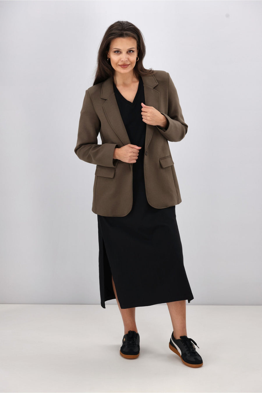 Shine On Label Louie Ponte Blazer Khaki