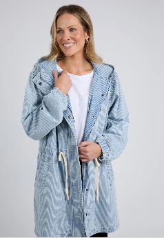 Elm Bennet Denim Parker Blue White Stripe