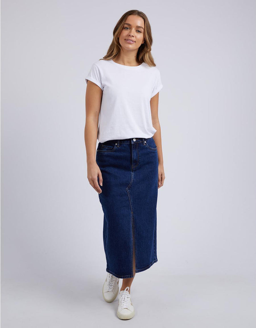 Foxwood Scout Midi Skirt Indigo Denim