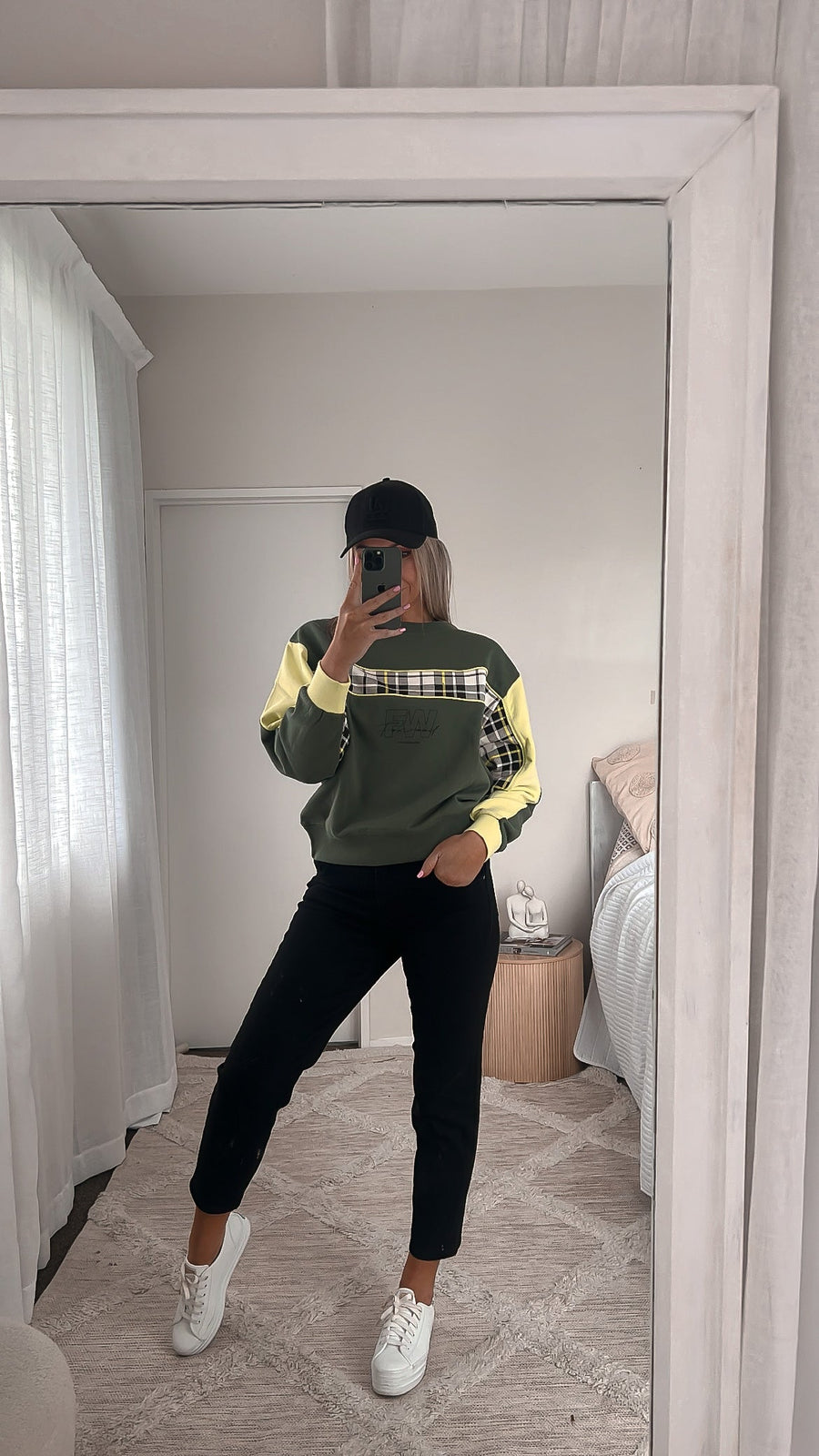 Shine On label lennox straight leg jean black