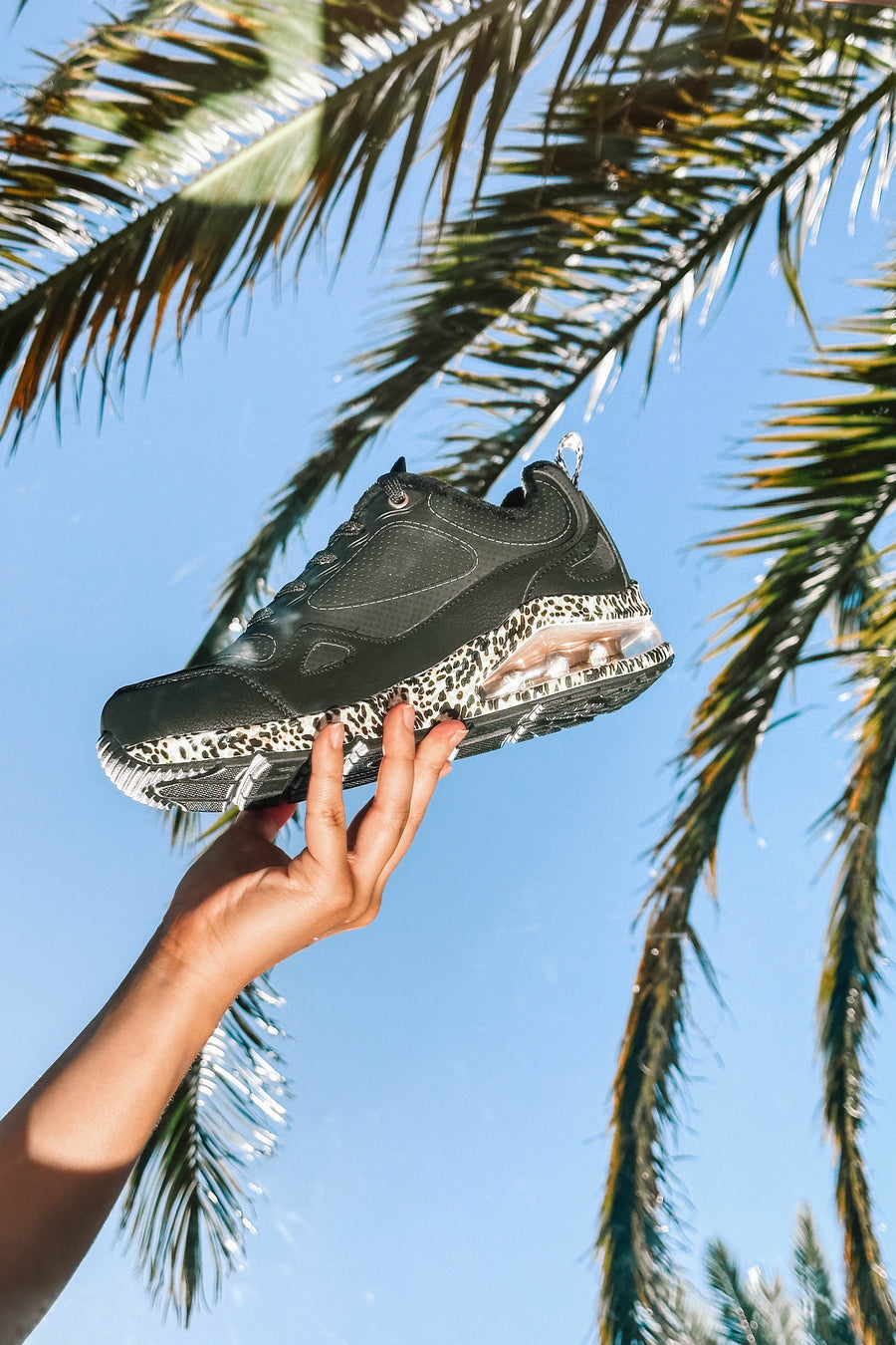 Skechers Uno Black Leopard Sneakers