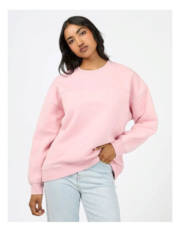 All About Eve Vital Washed Oversized Crew Pink