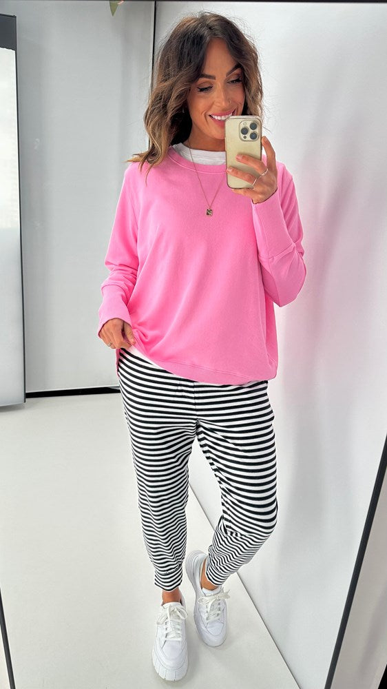 Silent Theory Falling Brick Stripe Pant Black White Stripe