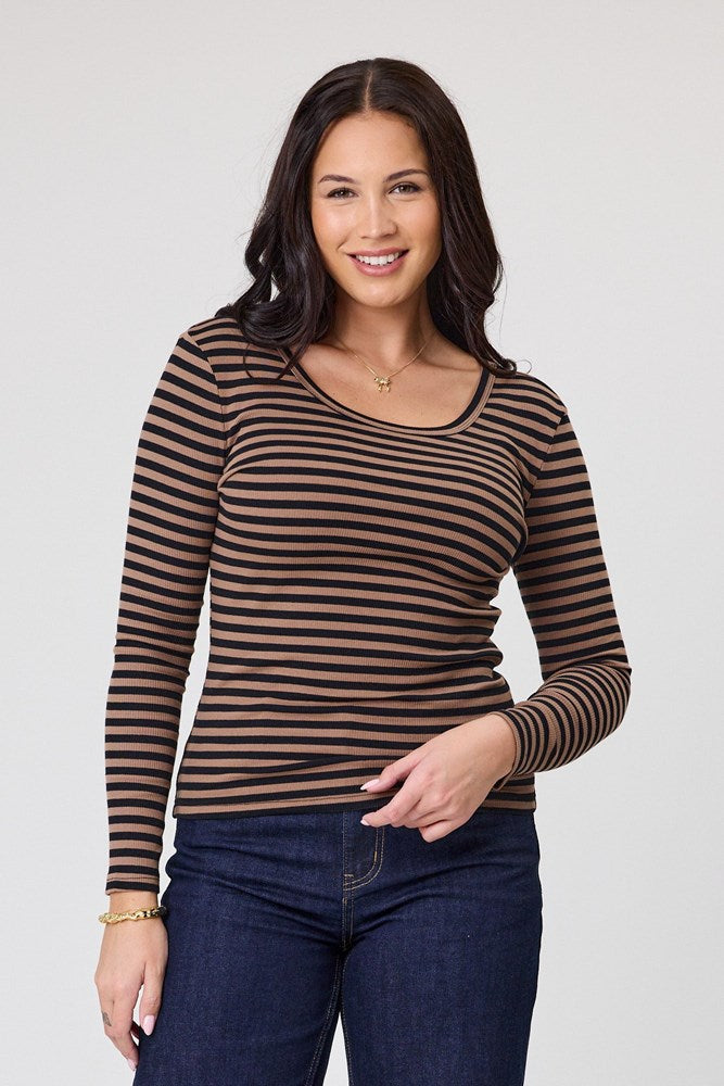 Shine On Label Renew Long Sleeve Rib Tee