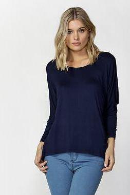 Betty Basics Milan 3/4 Sleeve Tee In Navy